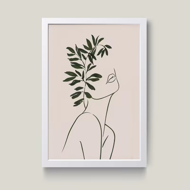 تابلو مدل مینیمال دخترانه Girlish کدS0131-w | دنیای قاب