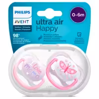 پستانک 2 عددی 0-6 ماه پروانه Ultra Air اونت Avent