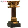 مجسمه تندیس و پیکره شهریار مدل سر ستون با سر شیر و ستون متوسط کد MO160