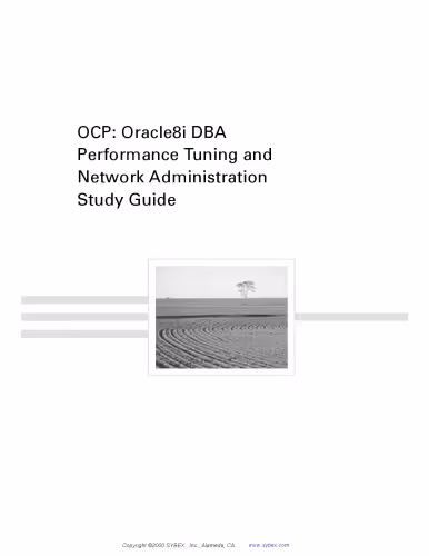 خرید و دانلود نسخه کامل کتاب OCP Oracle8I DBA performance tuning and network administration study guide
