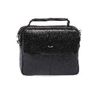 کیف پیام رسان مشکی مردانه سیاه چرم 21475a6f Tergan