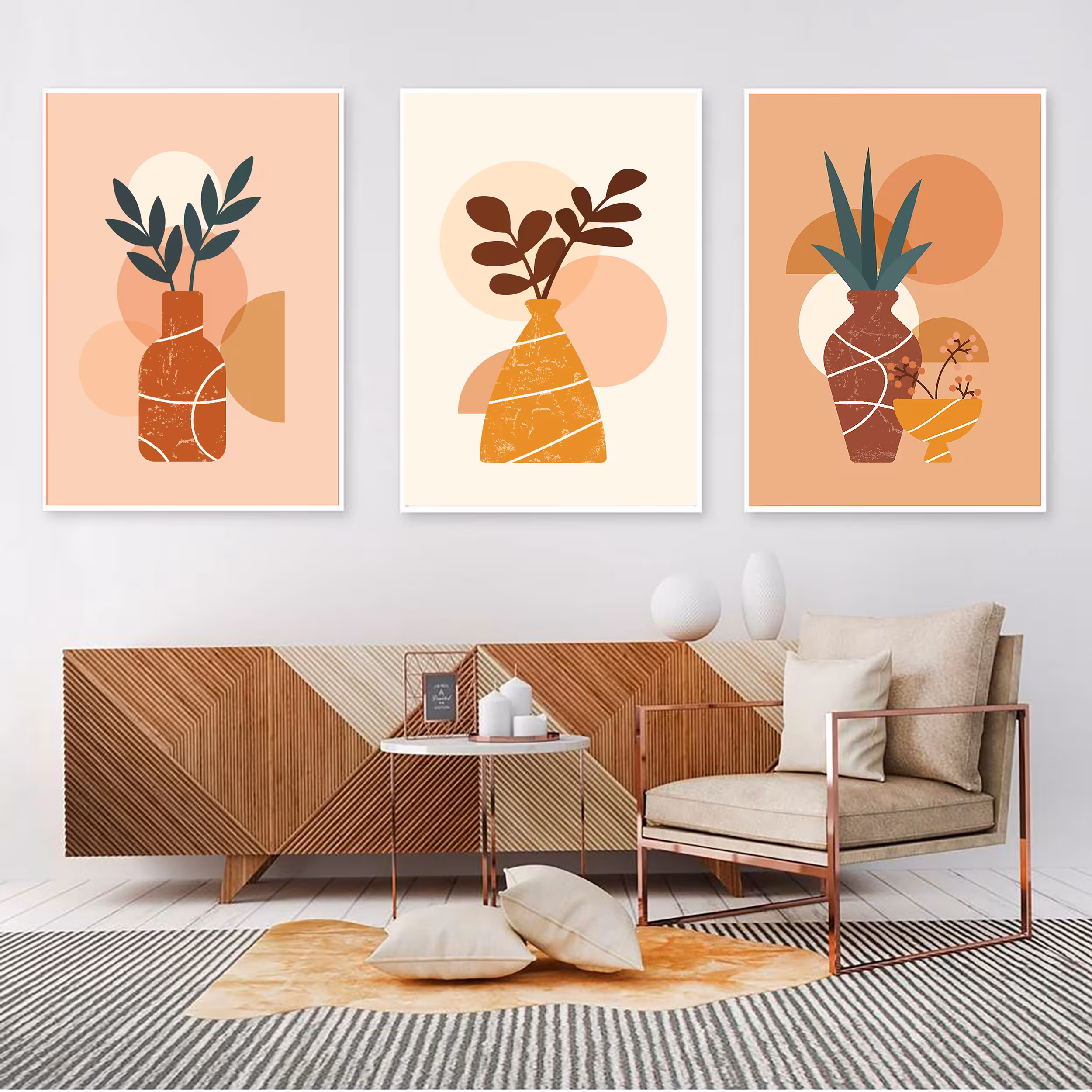 تابلو مدل دکوراتیو کد 0582 مجموعه 3 عددی