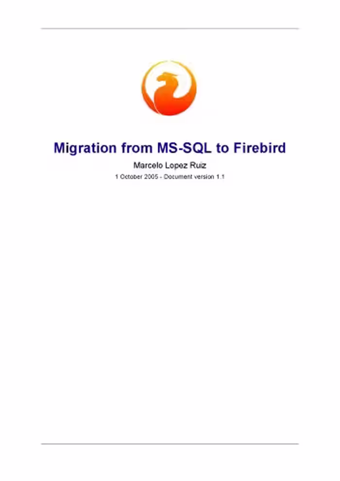 خرید و دانلود نسخه کامل کتاب Migration from MS-SQL to Firebird