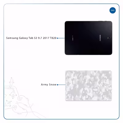 برچسب پوششی ماهوت مدل Army-Snow مناسب برای تبلت سامسونگ Galaxy Tab S3 9.7 2017 T820