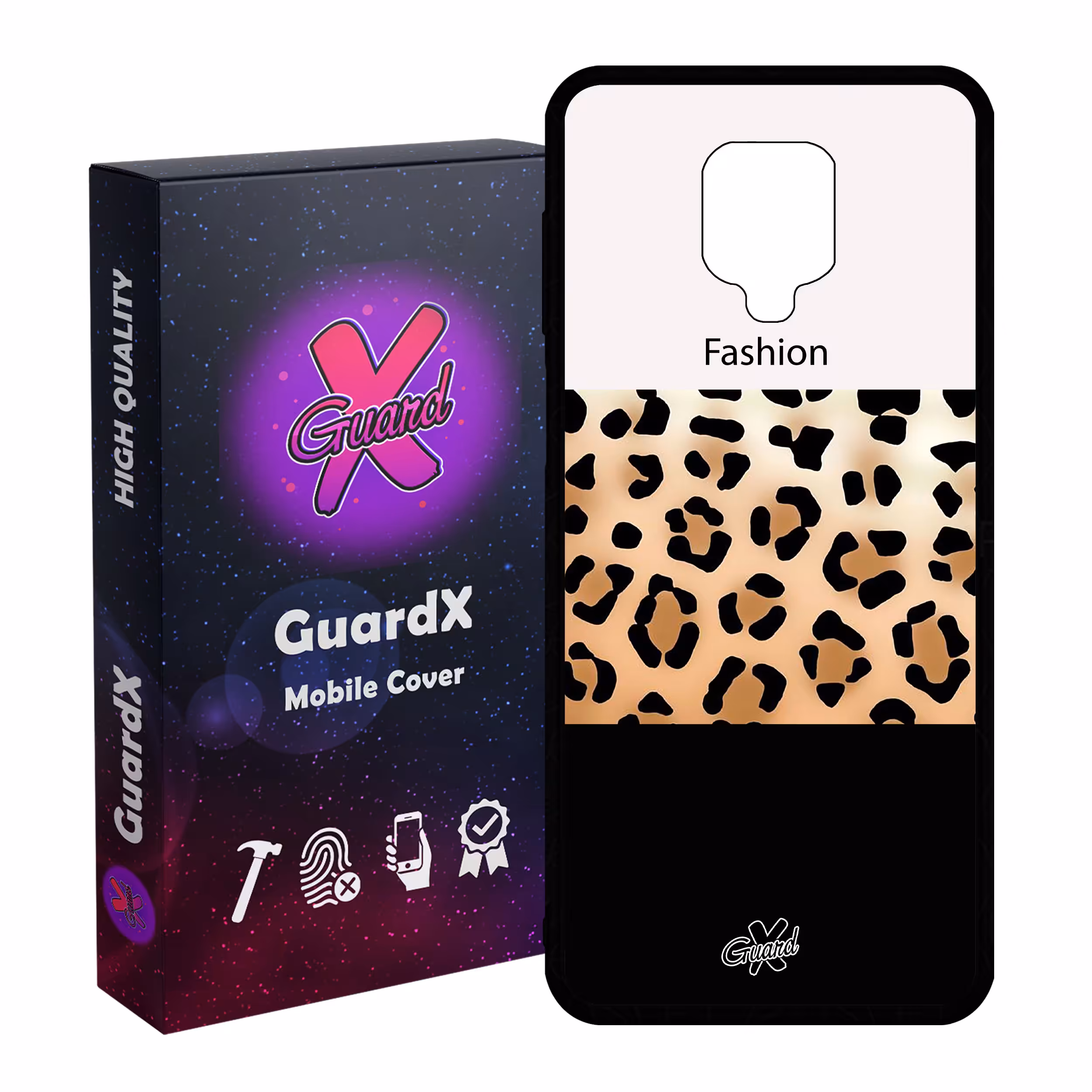 کاور گارد ایکس طرح پلنگی مدل Glass10395 مناسب برای گوشی موبایل شیائومی Redmi Note 9S / Note 9 Pro / Note 9 Pro Max