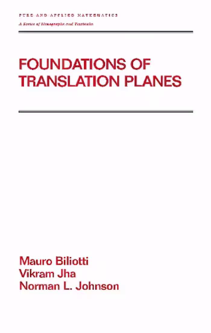 خرید و دانلود نسخه کامل کتاب Foundations of translation planes