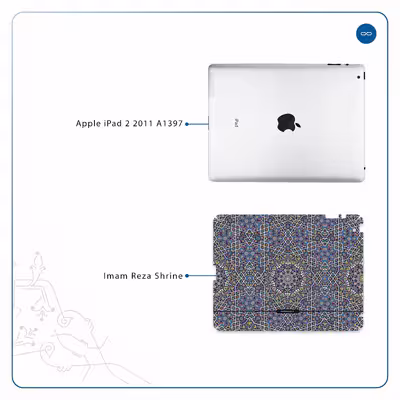 برچسب پوششی ماهوت مدل Iran-Tile6 مناسب برای تبلت اپل iPad 2 2011 A1397