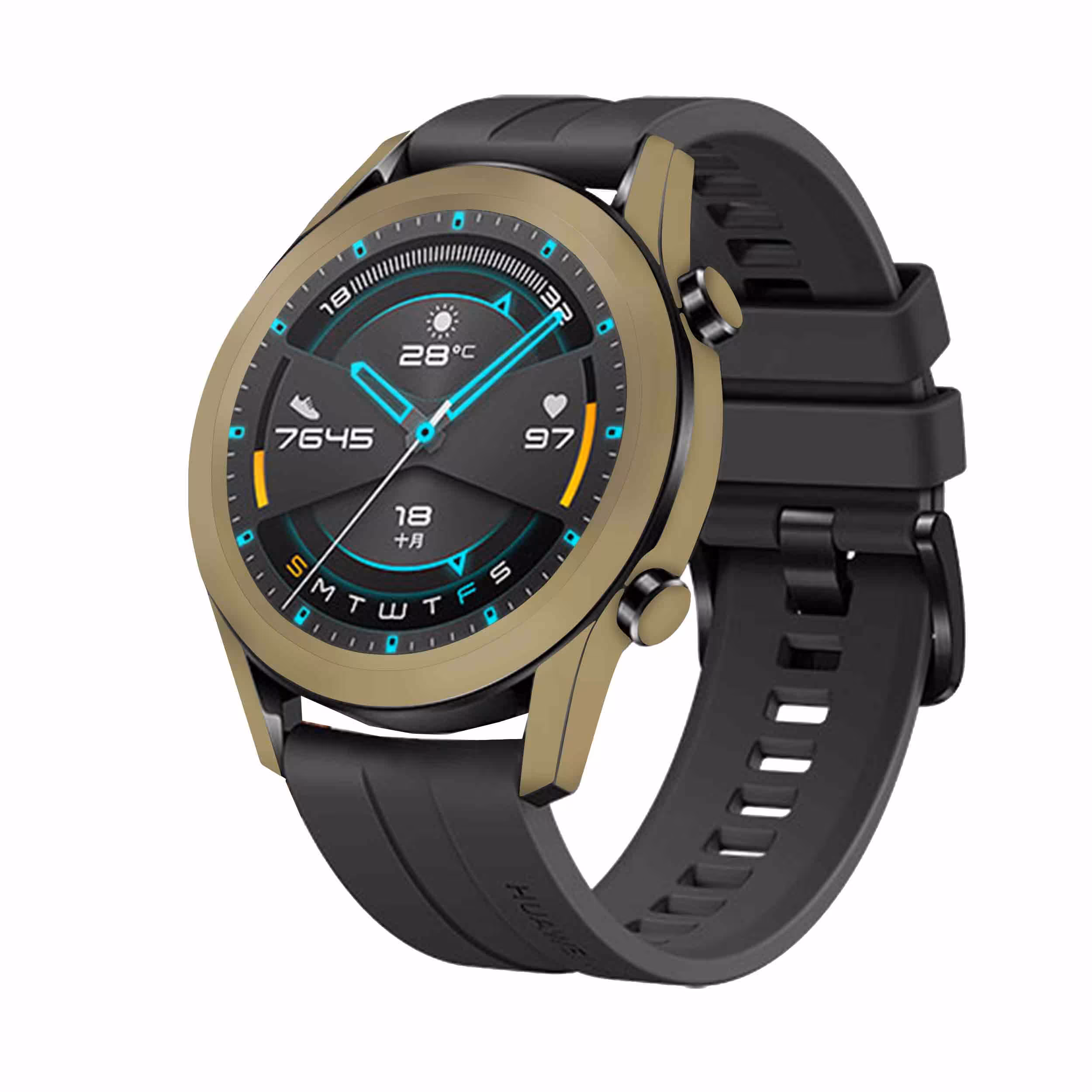 برچسب ماهوت طرح Matte-Gold مناسب برای ساعت هوشمند هوآوی Watch GT2