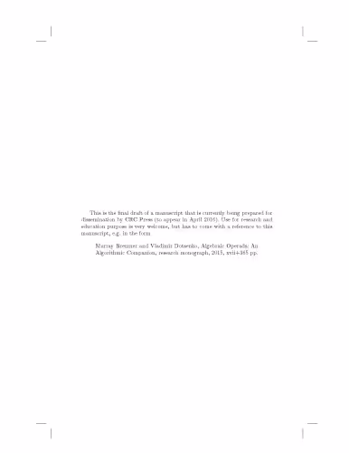 خرید و دانلود نسخه کامل کتاب Algebraic Operads: An Algorithmic Companion [draft]