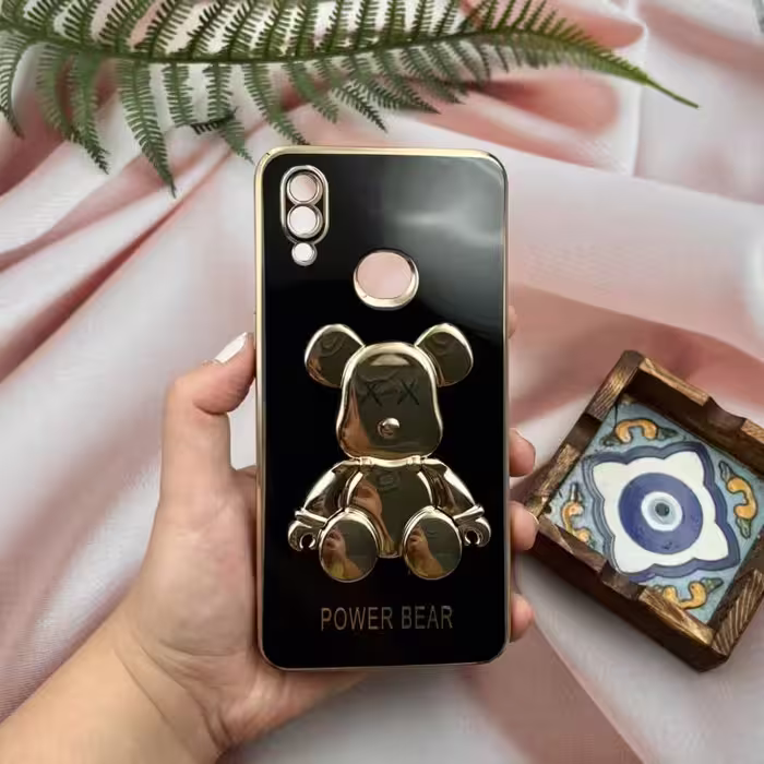 قاب گوشی Galaxy A10S سامسونگ خرس تدی طلایی محافظ لنز دار  پاپ سوکتی کد 24537