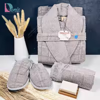 حوله ست یک نفره سه تکه مارتا رنگ سنگی