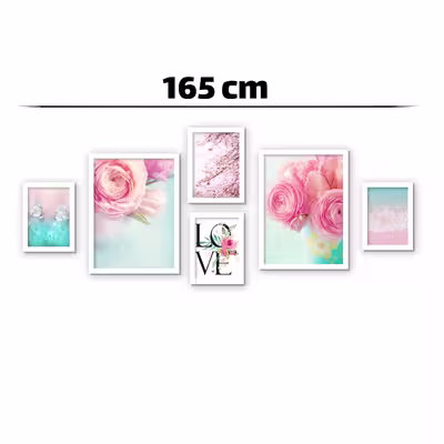 تابلو طرح گل کد BG003 مجموعه 6 عددی