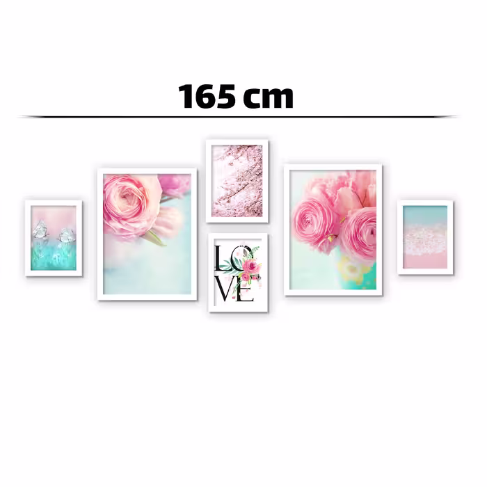 تابلو طرح گل کد BG003 مجموعه 6 عددی