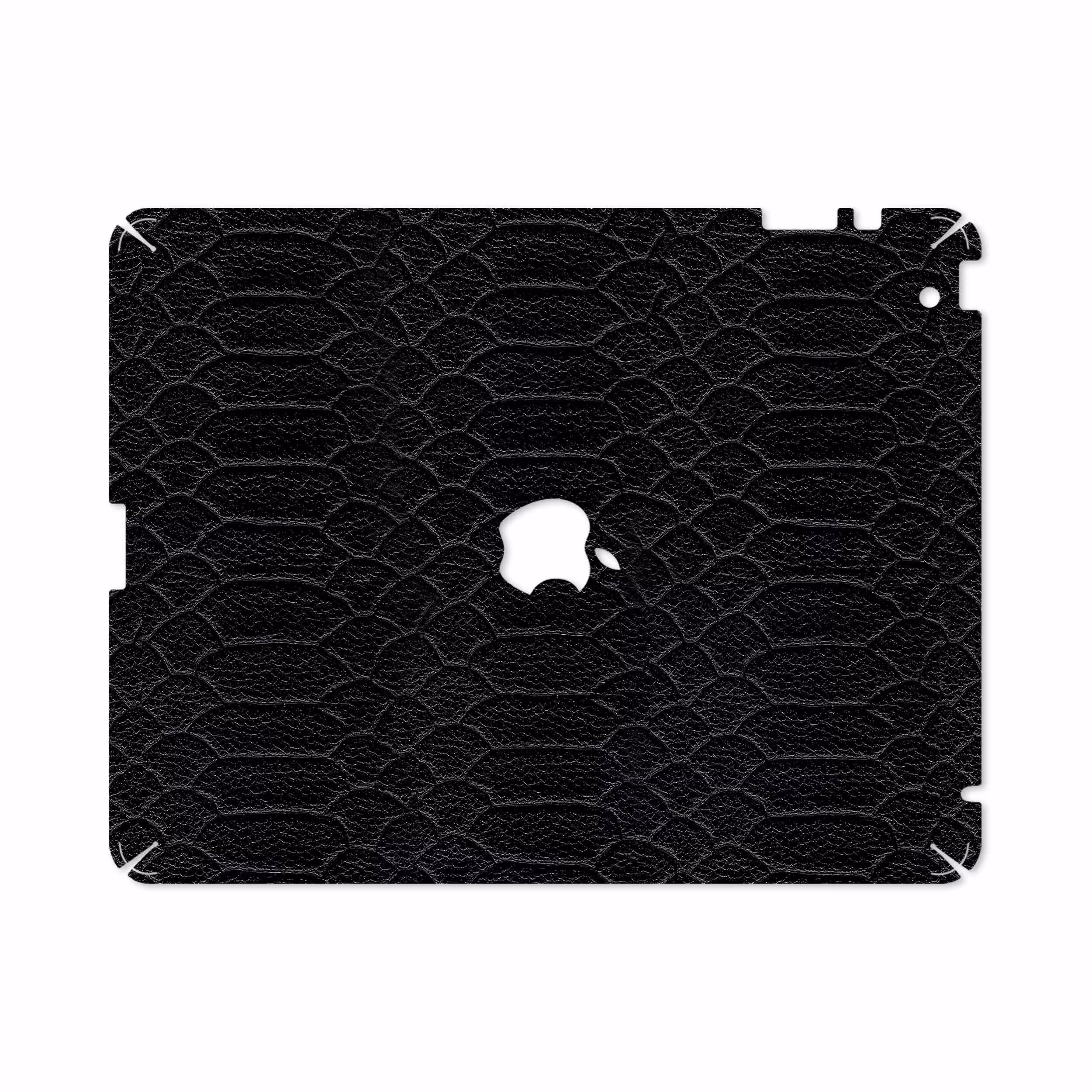 برچسب پوششی ماهوت مدل Black-Snake-Leather مناسب برای تبلت اپل iPad 2 2011 A1395