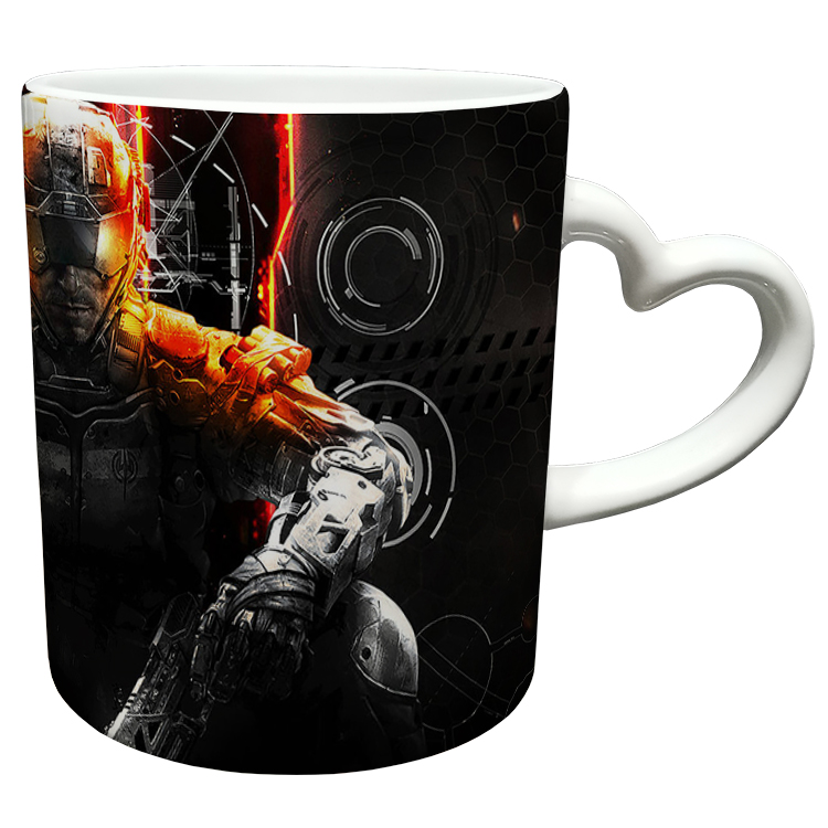 ماگ مدل دسته قلبی طرح بازی کال آف دیوتی call of duty کد 84