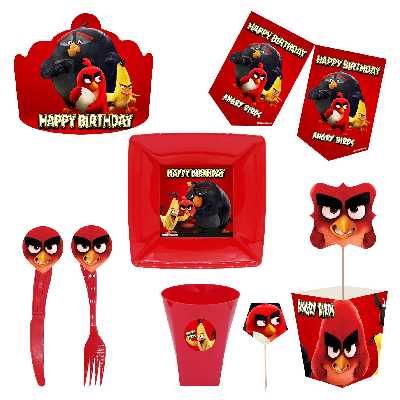 مجموعه 72 عددی تم تولد طرح پرندگان خشمگین