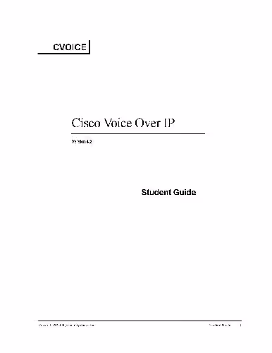 خرید و دانلود نسخه کامل کتاب Voice Over IP CVOICE Student Guide V4.2