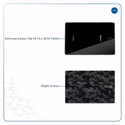 برچسب پوششی ماهوت مدل Night-Army مناسب برای تبلت سامسونگ Galaxy Tab S4 10.5 2018 T830