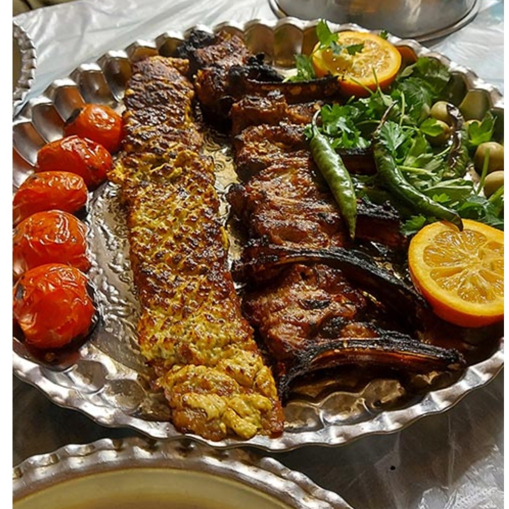 سینی استیل انگشتی تمام استیل سایز 30 طرح لبه گنگره دار