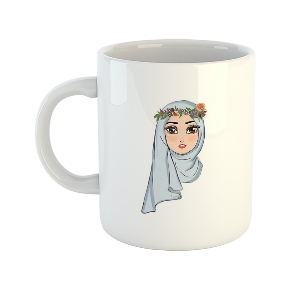 ماگ طرح حجاب مدل دختر باحجاب  H2