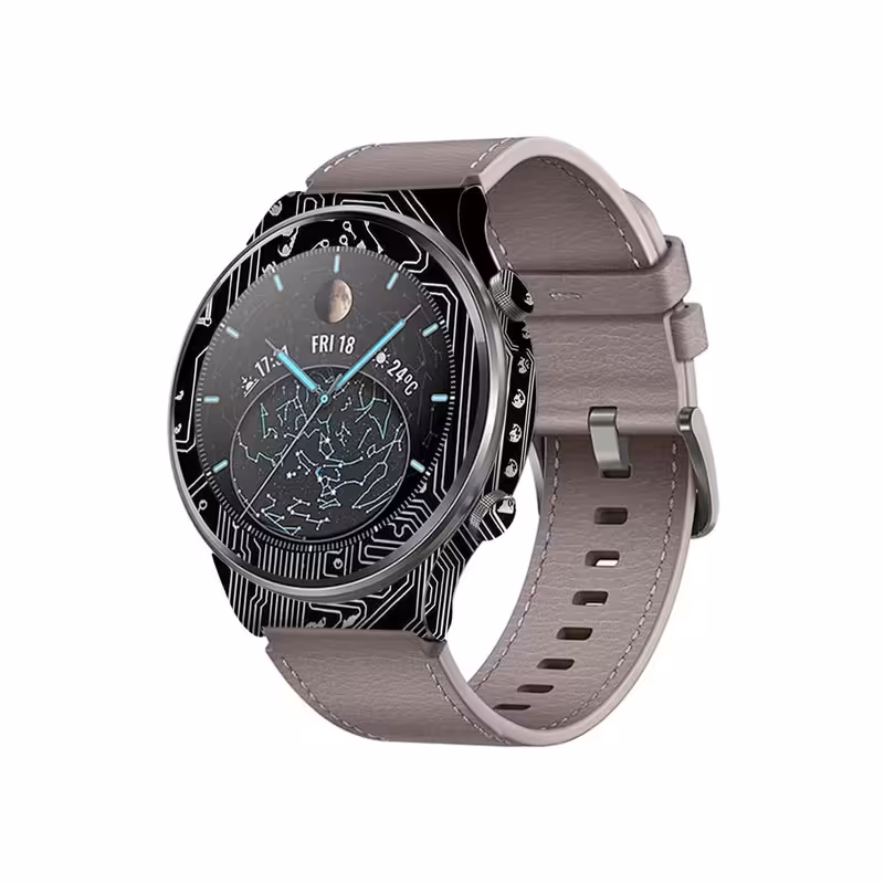 برچسب ماهوت طرح Black-Printed-Circuit-Board مناسب برای ساعت هوشمند هوآوی Watch GT 2 Pro | کالا برتری