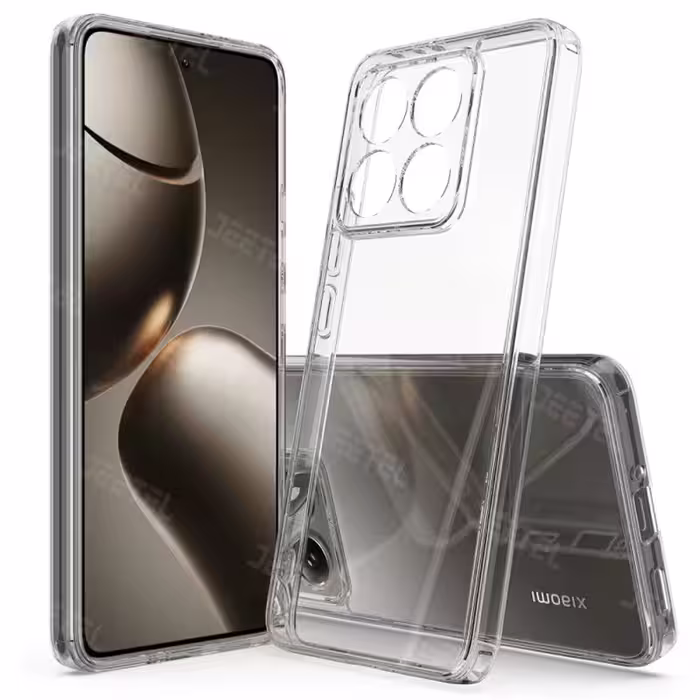 قاب شفاف Xiaomi 14T مدل تمام ژله ای محافظ لنزدار