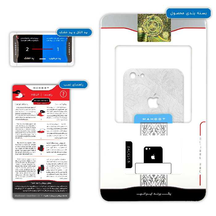 برچسب پوششی ماهوت مدل Silver-Wildflower مناسب برای گوشی موبایل اپل iPhone 5