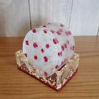 زیر لیوانی و استند رزینی با گلبرگ گل رز قابل شستشو و نشکن و سبک 