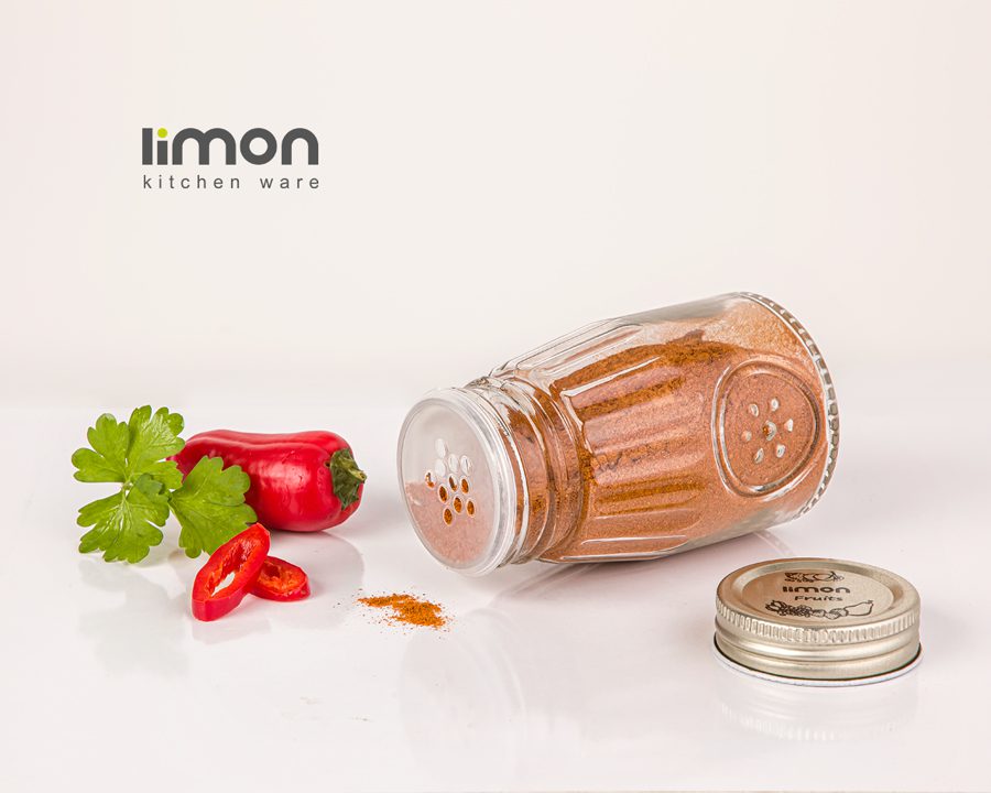 جای ادویه و ادویه پاش شیشه ای لیمون کد 2039