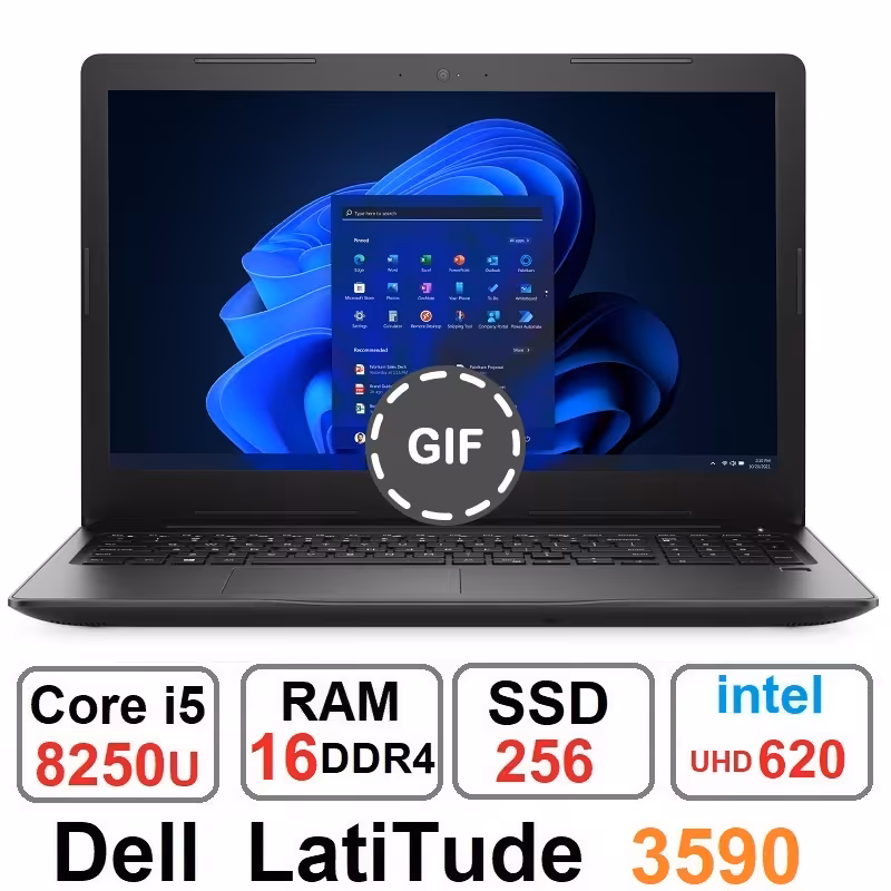 لپ تاپ دل Dell Latitude 3590 Core i5 8250u رم 16 گیگ