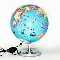 کره جغرافیایی سایز 30 پایه کلاسیک چراغ دار ایده کد 129