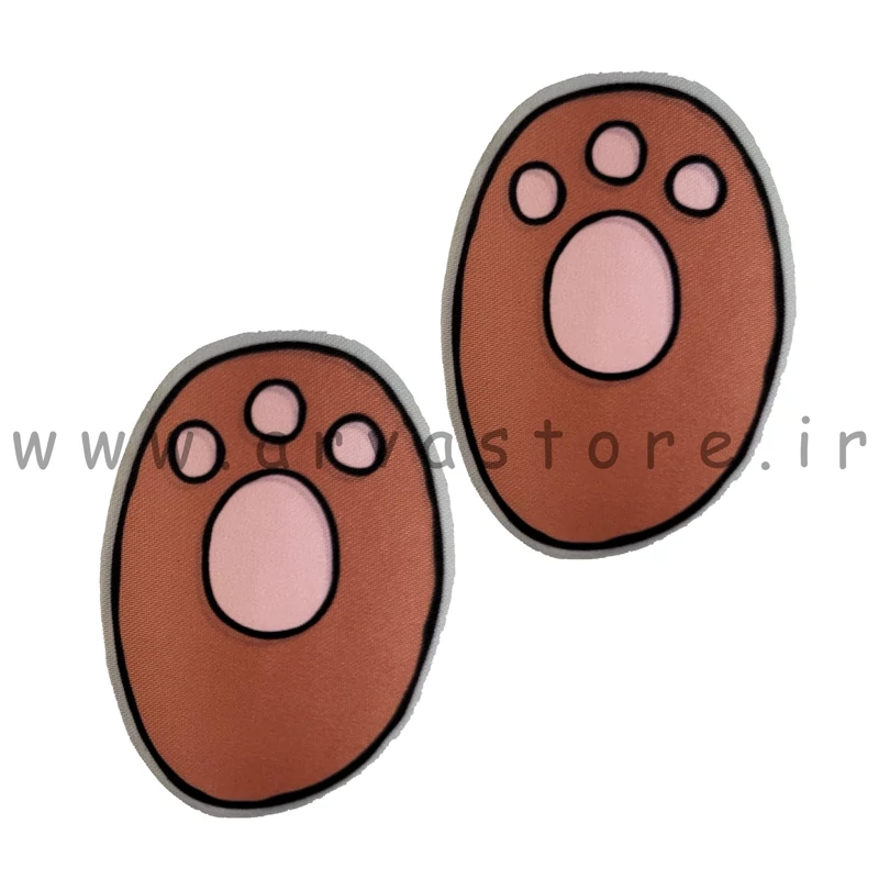 استیکر حرارتی پارچه و لباس مدل ردپای قهوه ای بسته دو عددی