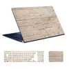 استیکر لپ تاپ توییجین و موییجین طرح WOOD کد 02 مناسب برای لپ تاپ 15.6 اینچی به همراه برچسب حروف فارسی کیبورد 