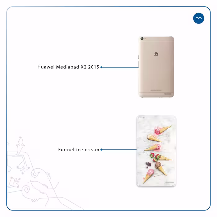 برچسب پوششی ماهوت مدل Funnel ice cream مناسب برای تبلت هوآوی Mediapad X2 2015