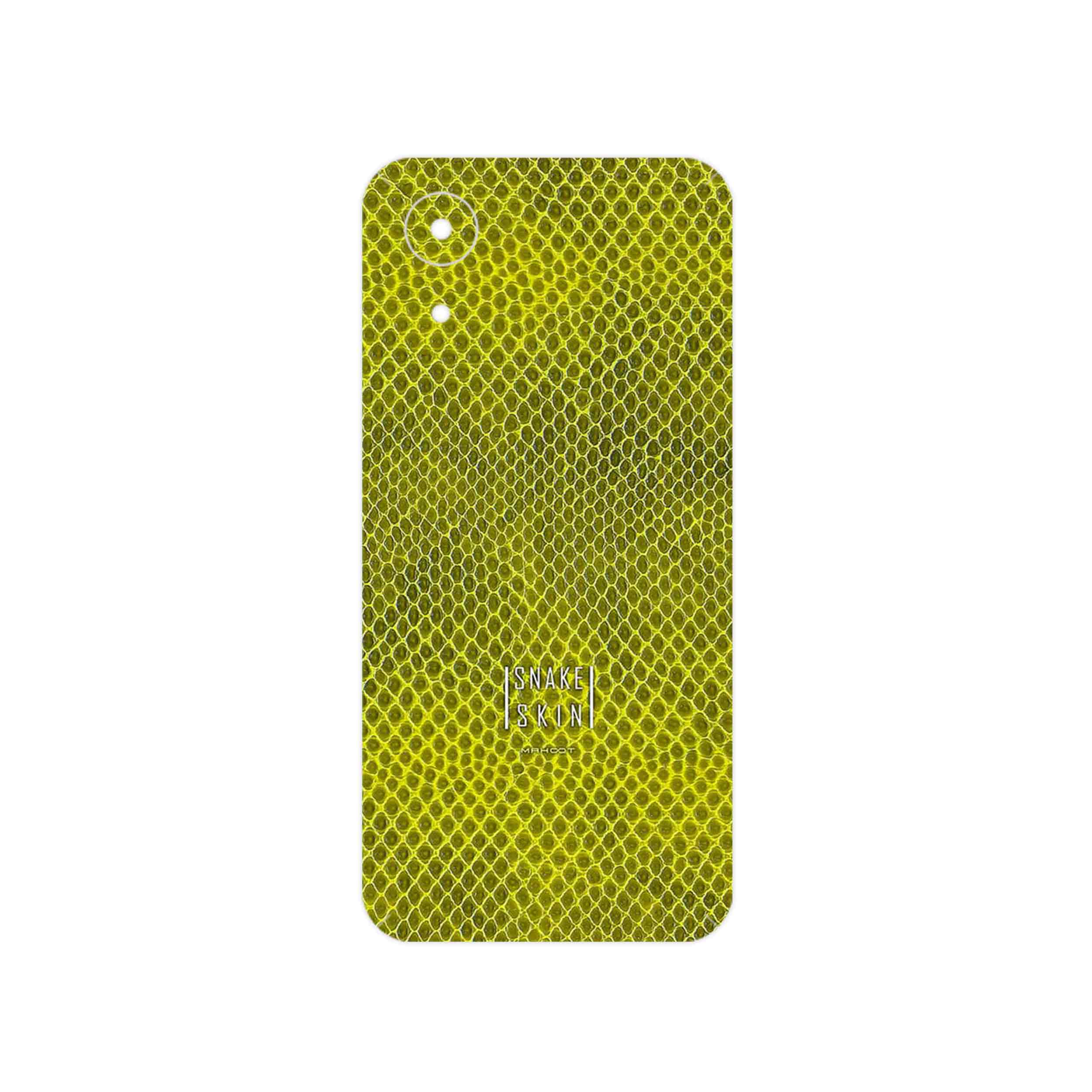 برچسب پوششی ماهوت مدل Yellow Snake Skin مناسب برای گوشی موبایل سامسونگ Galaxy A03 Core