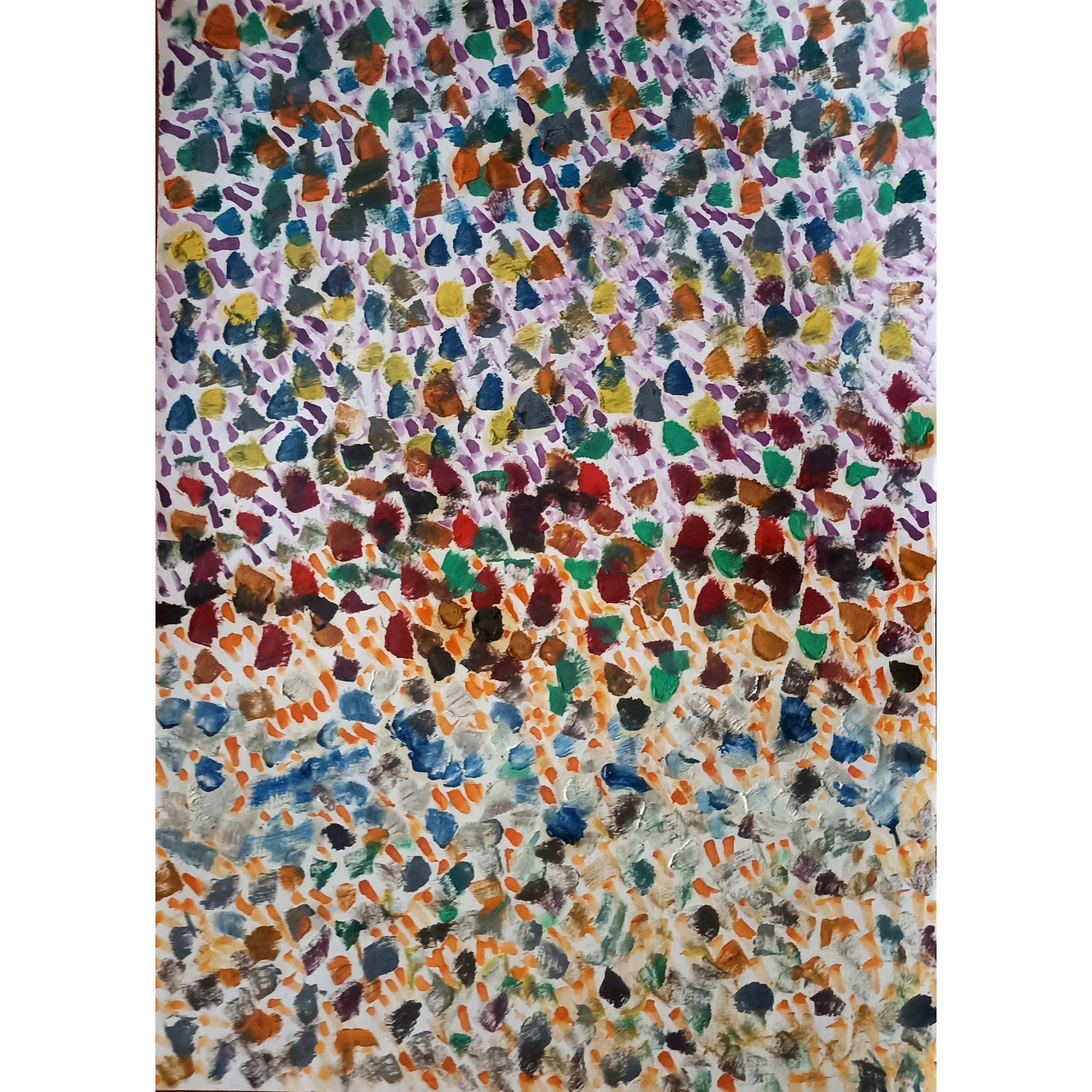 نقاشی مدل انتزاعی تکنیک رنگ روغن و آبرنگ آرا کد 74