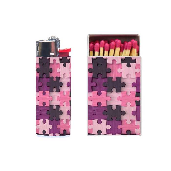 فندک مدل پازل کد 1279 به همراه کبریت