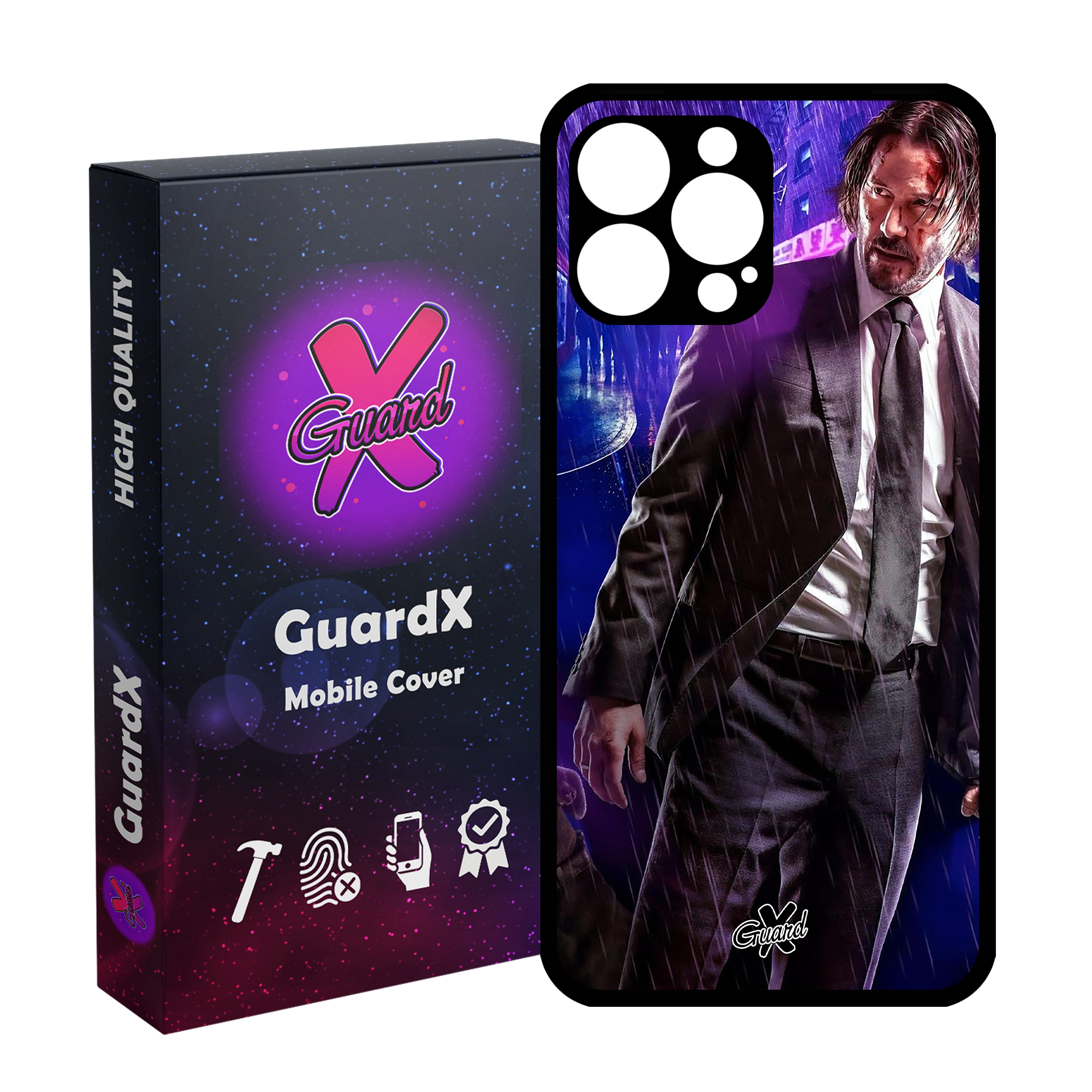 کاور گارد ایکس طرح John Wick مدل Glass10124 مناسب برای گوشی موبایل اپل iPhone 12 Pro Max