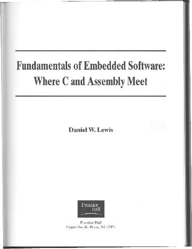 خرید و دانلود نسخه کامل کتاب Fundamentals of Embedded Software: Where C and Assembly Meet