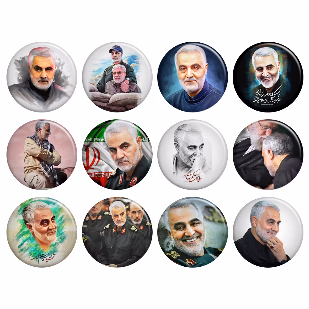پیکسل گالری باجو طرح سردار شهید حاج قاسم سلیمانی کد 132 مجموعه 12 عددی