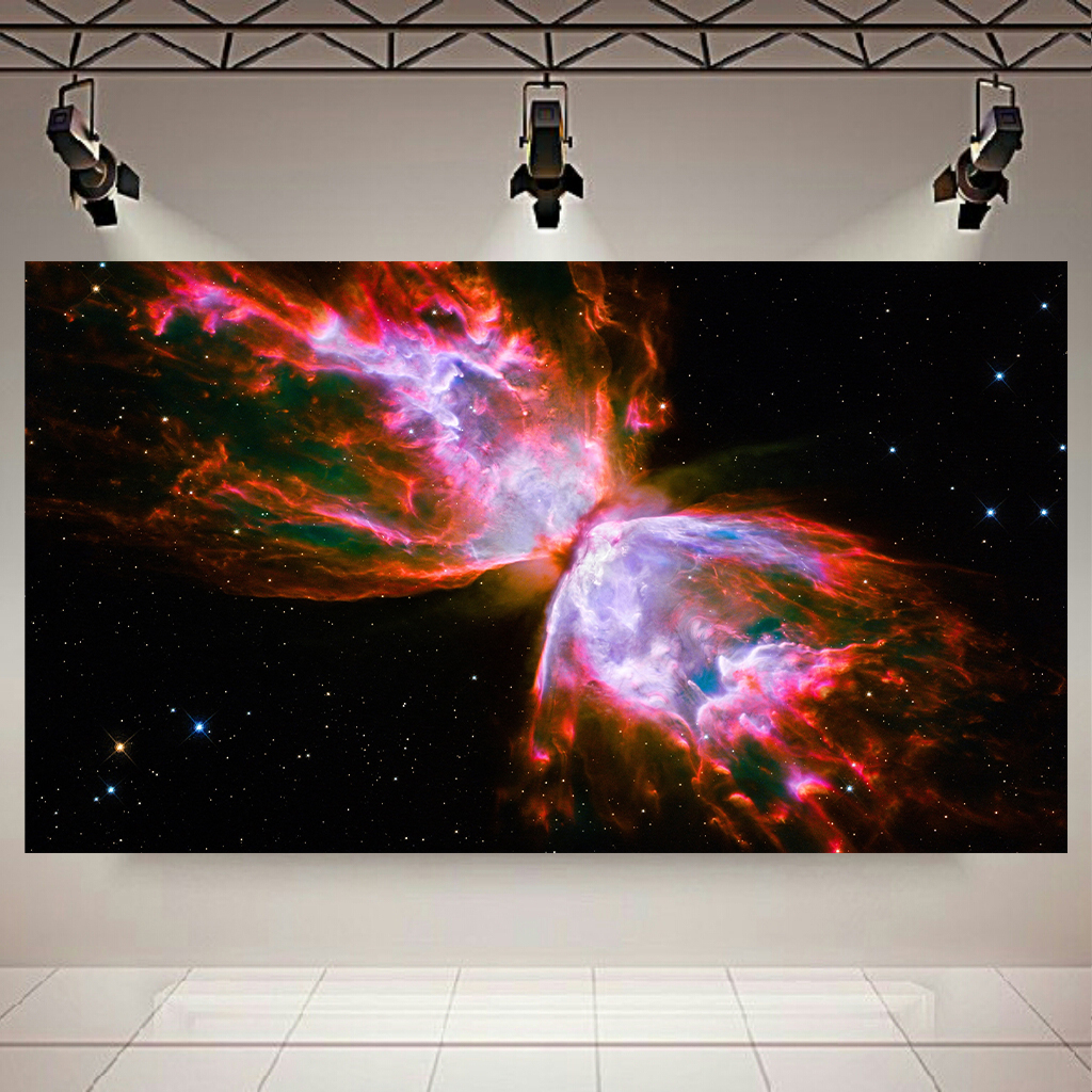 تابلو بوم طرح کهکشان و ستارگان مدل سحابی پروانه ای کد AR6850