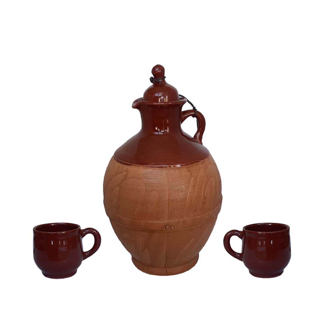 ست 3تکه کوزه و لیوان مدل پارچی