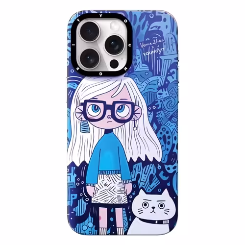 قاب YOUNGKIT یانگکیت Dark Blue Verna Zhao Dreamy Magsafe Series Apple iphone مناسب برای Apple iPhone 13 Pro Max