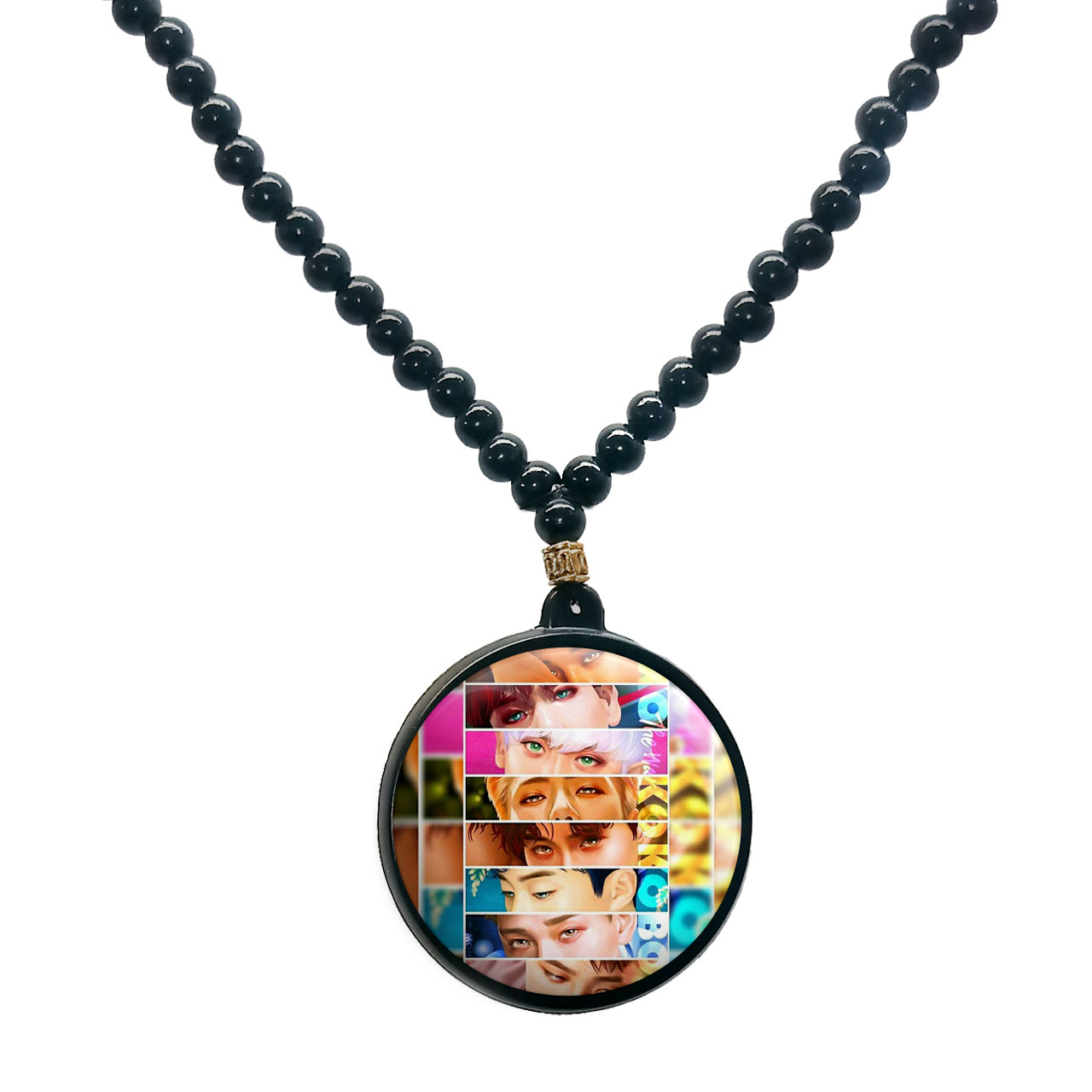 گردنبند پرمانه طرح exo کد pmd.14054 مدل دو طرفه