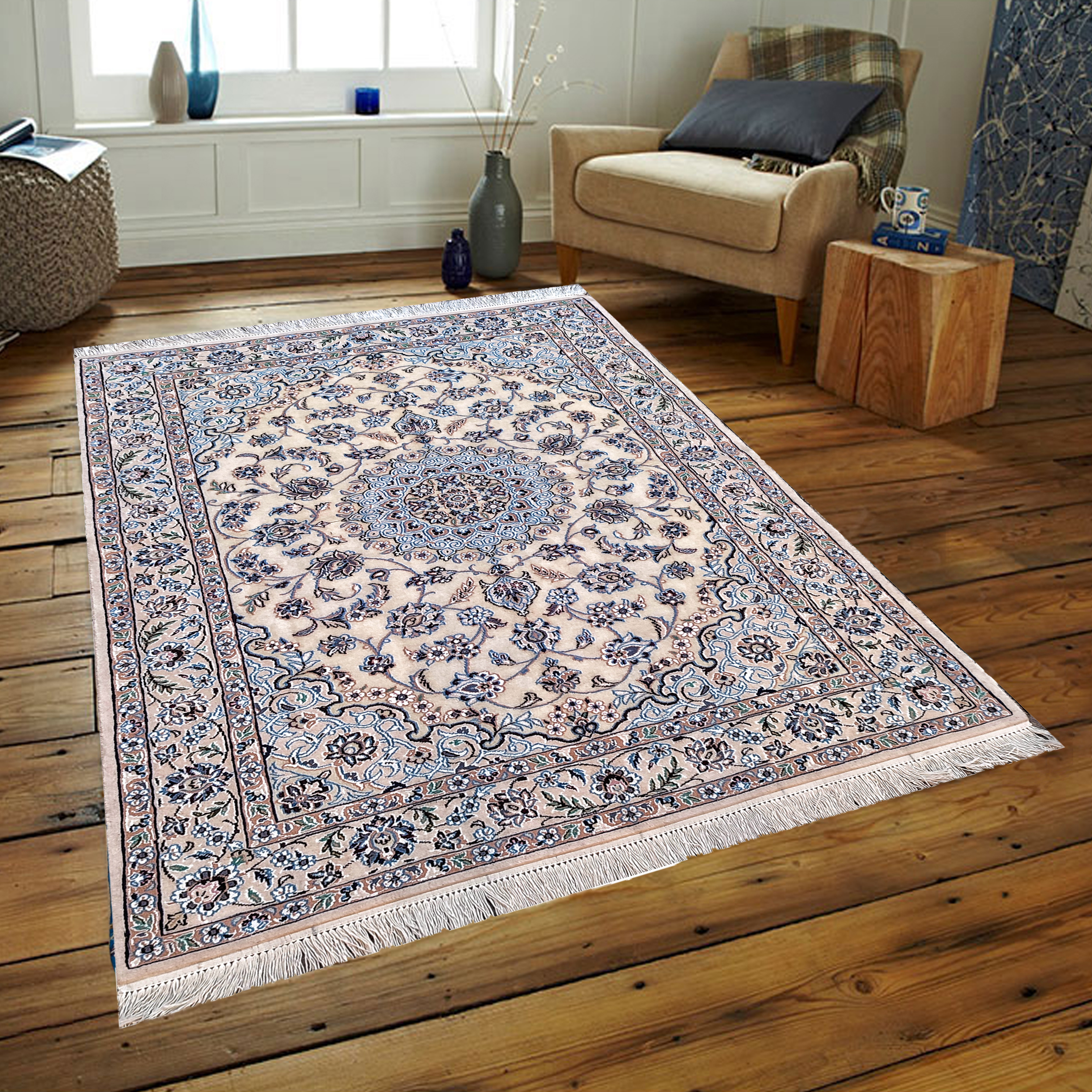 فرش دستباف دو متری مدل نایین D