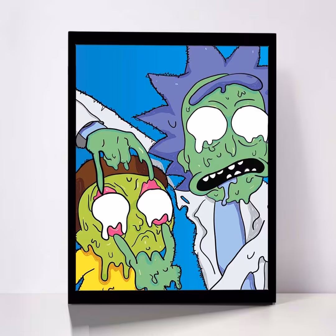تابلو مدل Rick &amp; Morty کد F-1058
