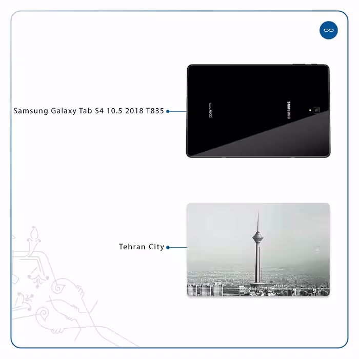 برچسب پوششی ماهوت مدل Tehran City مناسب برای تبلت سامسونگ Galaxy Tab S4 10.5 2018 T835