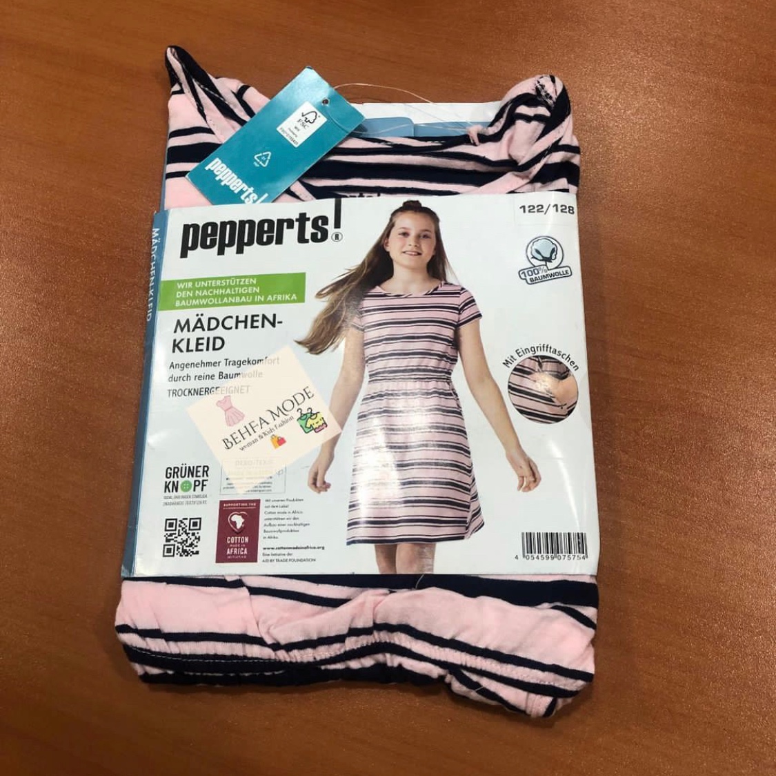 پیراهن نخی دخترانه برند پپرتز آلمان pepperts