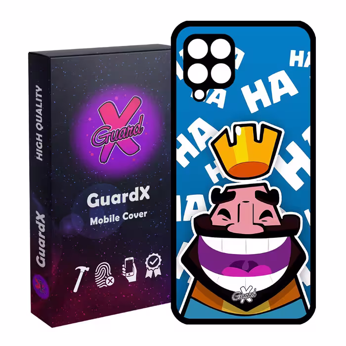 کاور گارد ایکس طرح Clash Royale مدل Glass10036 مناسب برای گوشی موبایل سامسونگ Galaxy A12