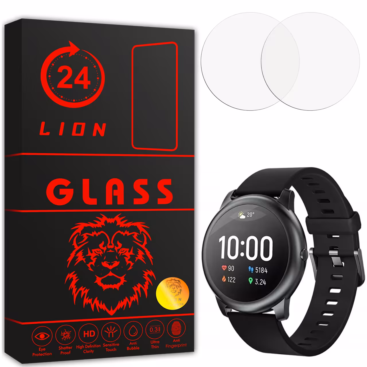 محافظ صفحه نمایش لاین مدل RB007 مناسب برای ساعت هوشمند شیایومی Smart Watch Haylou Solar LS05 بسته دو عددی